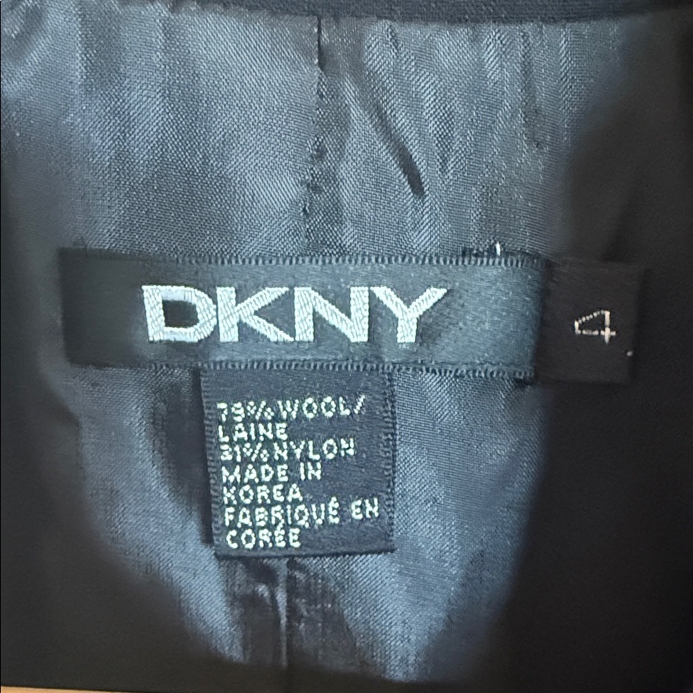 DKNY Zipper Front Suit Jacket – Charcoal – Size 4 – NWOT - Picture 9 of 10